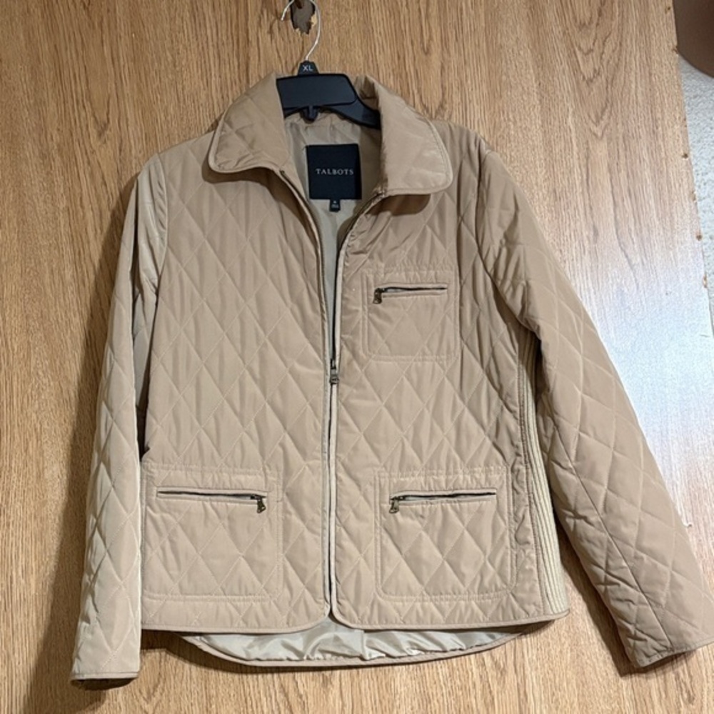 Talbots Beige Quilted Jacket - Picture 1 of 10